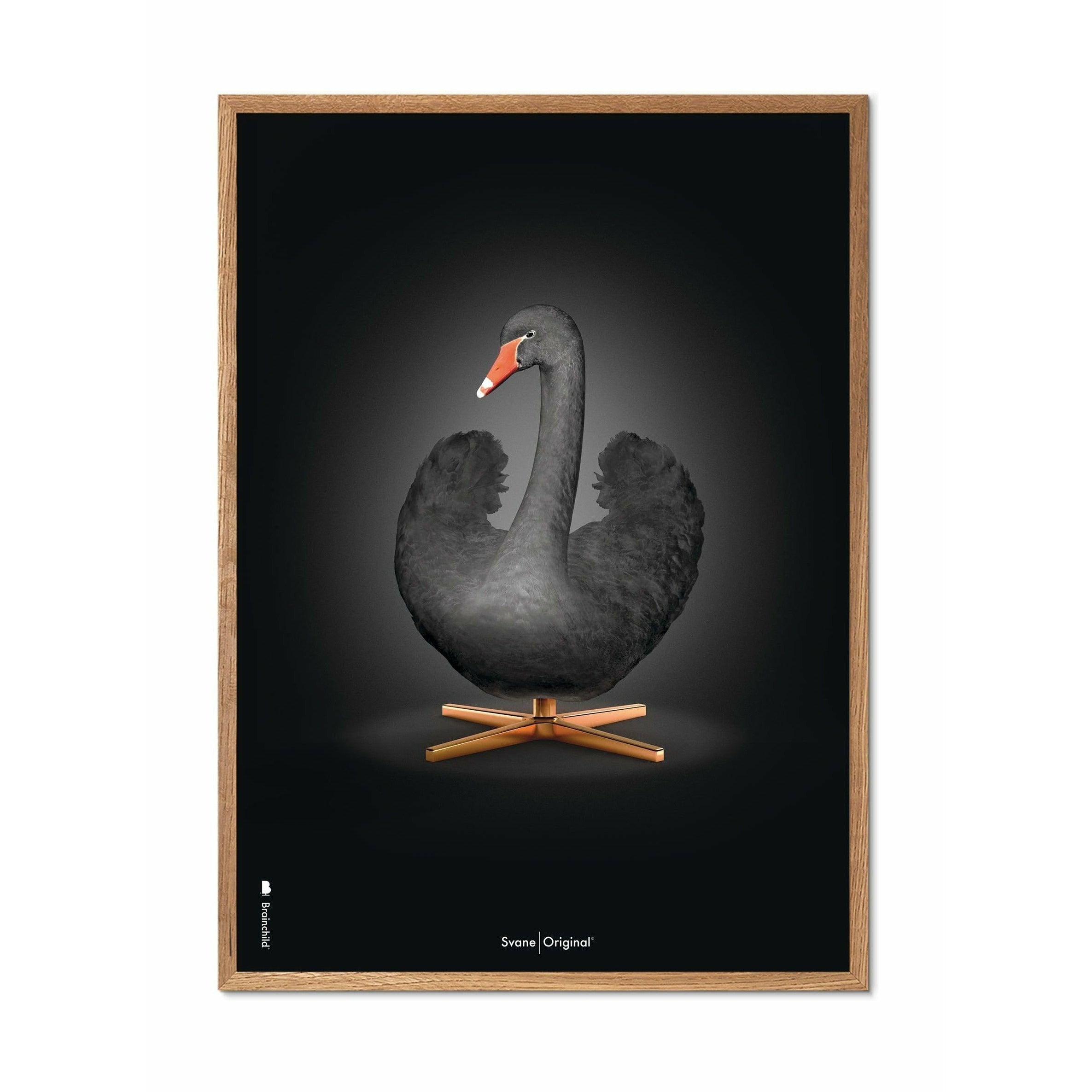 Pomysły Classic Plakat, rama wykonana z jasnego drewna 50x70 cm, czarne/czarne tło