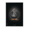 Pomysły Swan Classic Plakat, rama w czarnym lakierowanym drewnie 30x40 cm, czarne/czarne tło