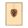 Pomysły Pine Classic Plakat, rama wykonana z jasnego drewna 50x70 cm, tło w kolorze piasku