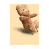 Pomysny plakat Teddy Bear bez ramki A5, tło w kolorze piasku