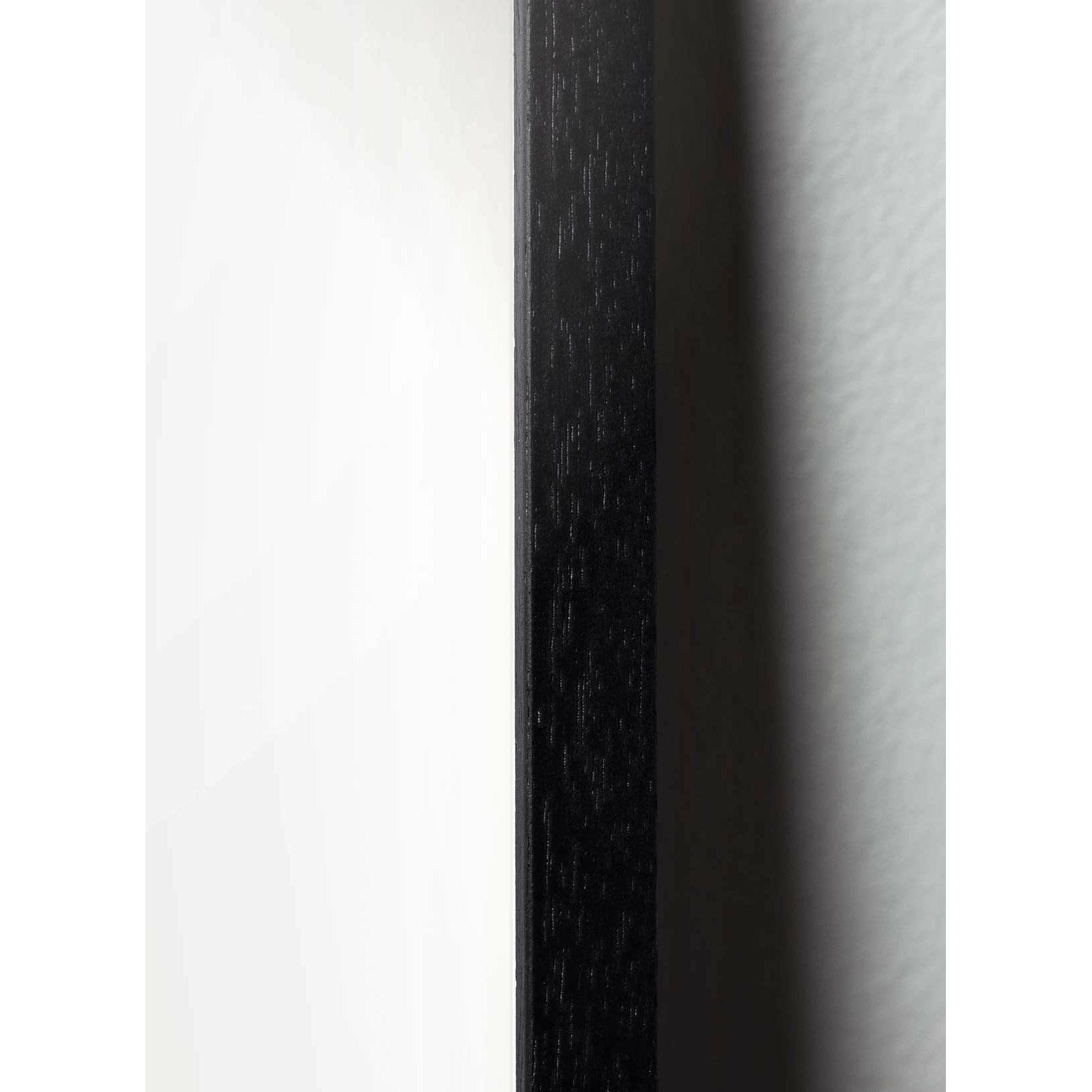 Klasyczny plakat z kroplami, rama w czarnym lakierowanym drewnie 50x70 cm, tło w kolorze piasku