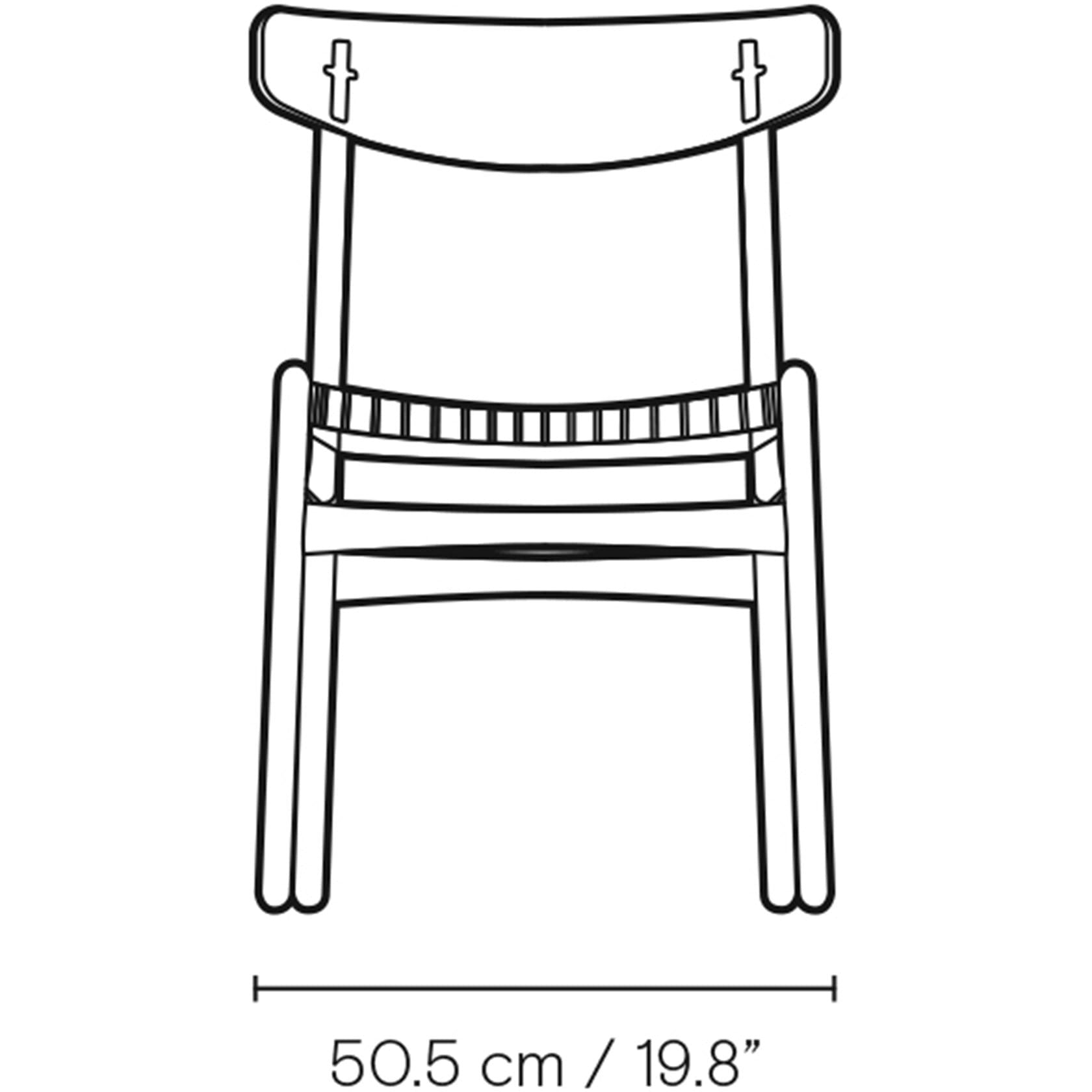 Krzesło Carl Hansen CH23, mydło dębowe/czarny papierowy przewód