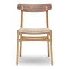 Krzesło Carl Hansen CH23, naoliwione orzech/naturalny sznur/dąb Ramka