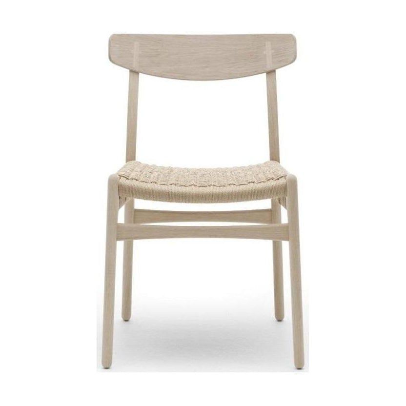 Krzesło Carl Hansen CH23, dębowe dębowe/naturalny sznur