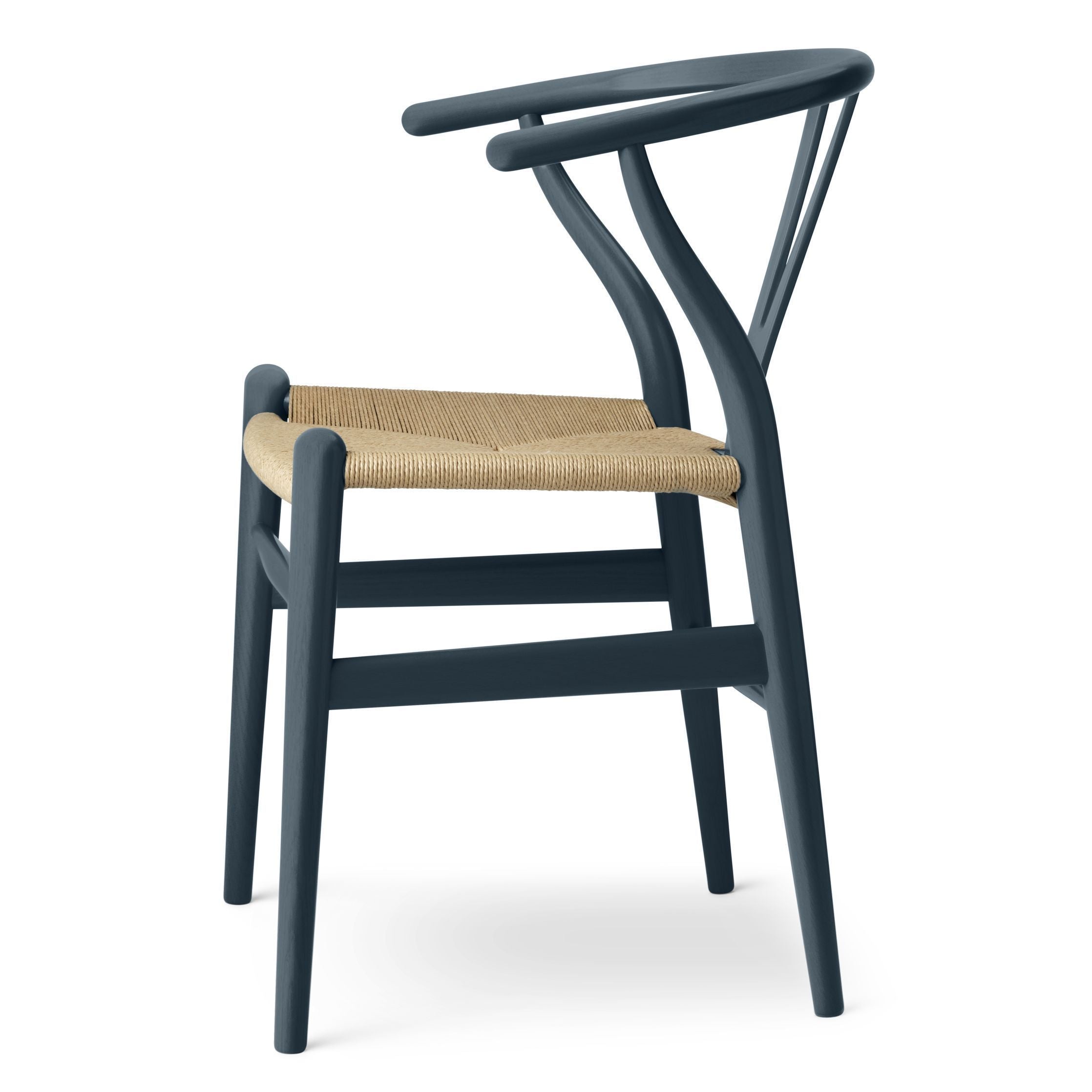 Carl Hansen Ch24 Wishbone Chair Oak, North Sea Blue/Natural Corded