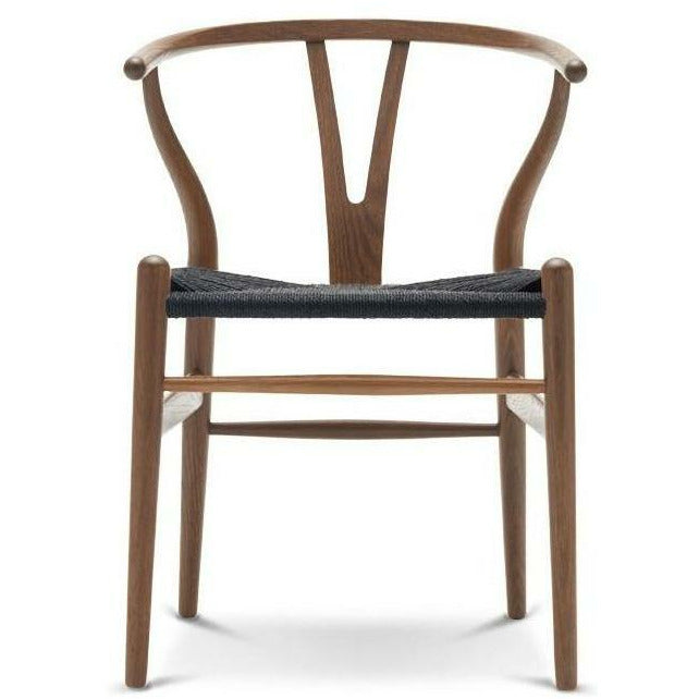Carl Hansen CH24 Wishbone krzesło, dębowy wędzony olej/czarny sznurek