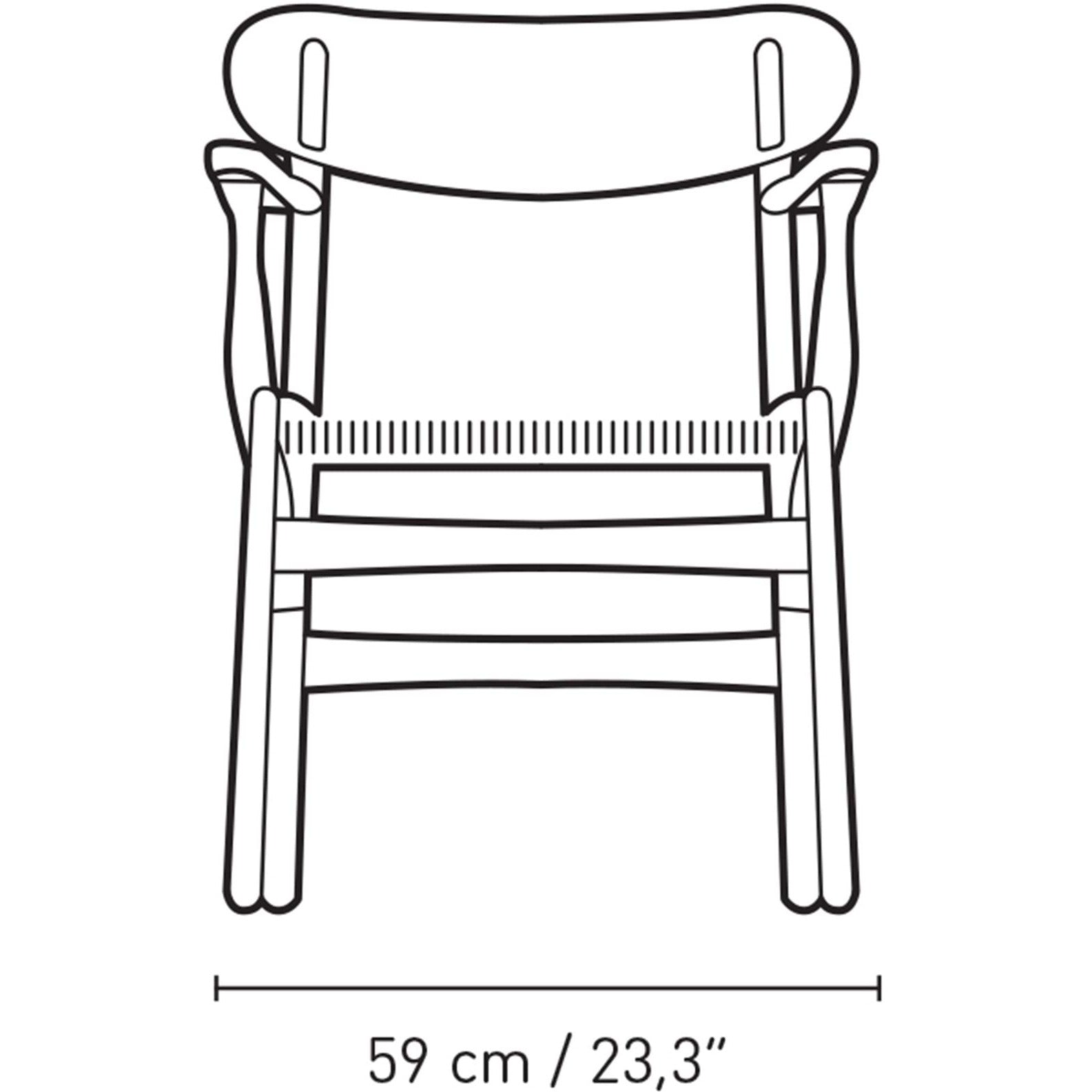 Krzesło Carl Hansen CH26, naoliwiony/czarny papierowy dąb