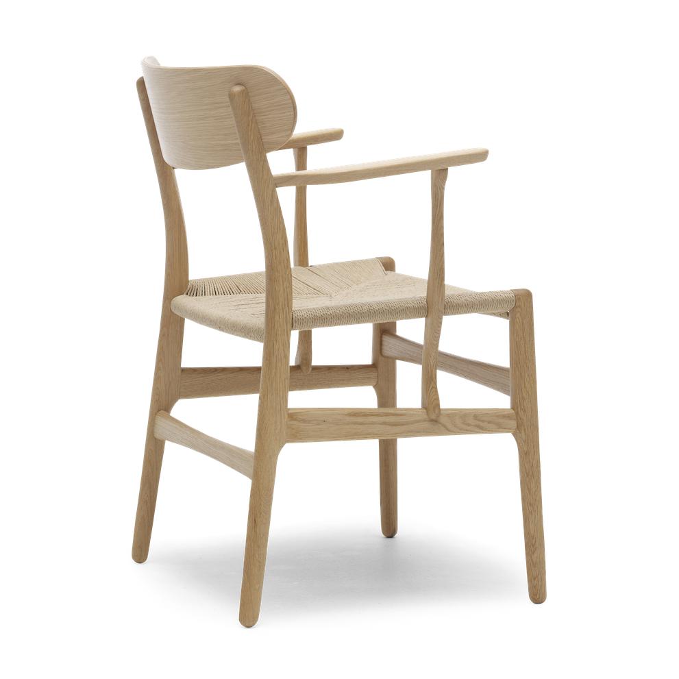 Krzesło Carl Hansen CH26, naoliwiony dąb/naturalny sznurek