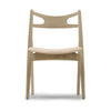 Carl Hansen CH29 P krzesło, naoliwiona skóra dębowa/beżowa