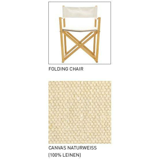 Próbki płótna Carl Hansen do składanego krzesła, naturalny biały
