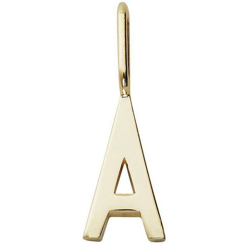 Listy projektowe litery wisior z 10 mm, złoto, a