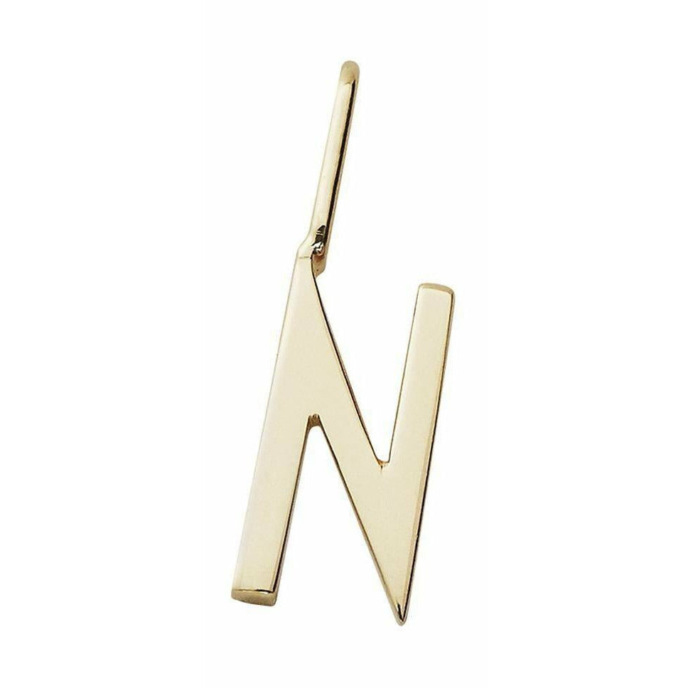 Listy projektowe litery wisior z 10 mm, złoto, n