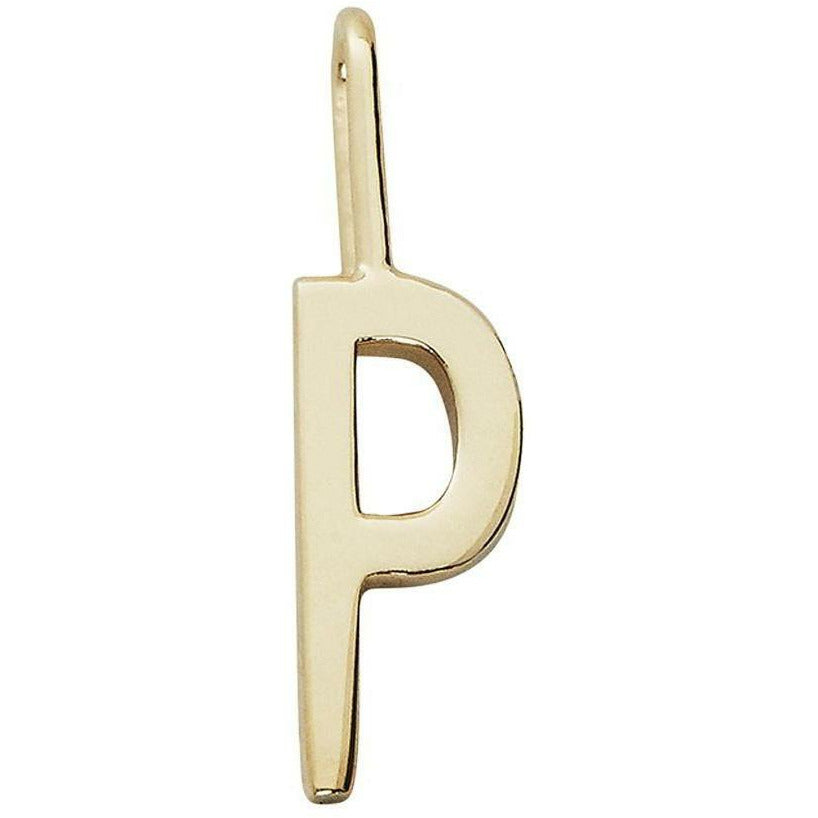 Listy projektowe litery wisior z 10 mm, złoto, p