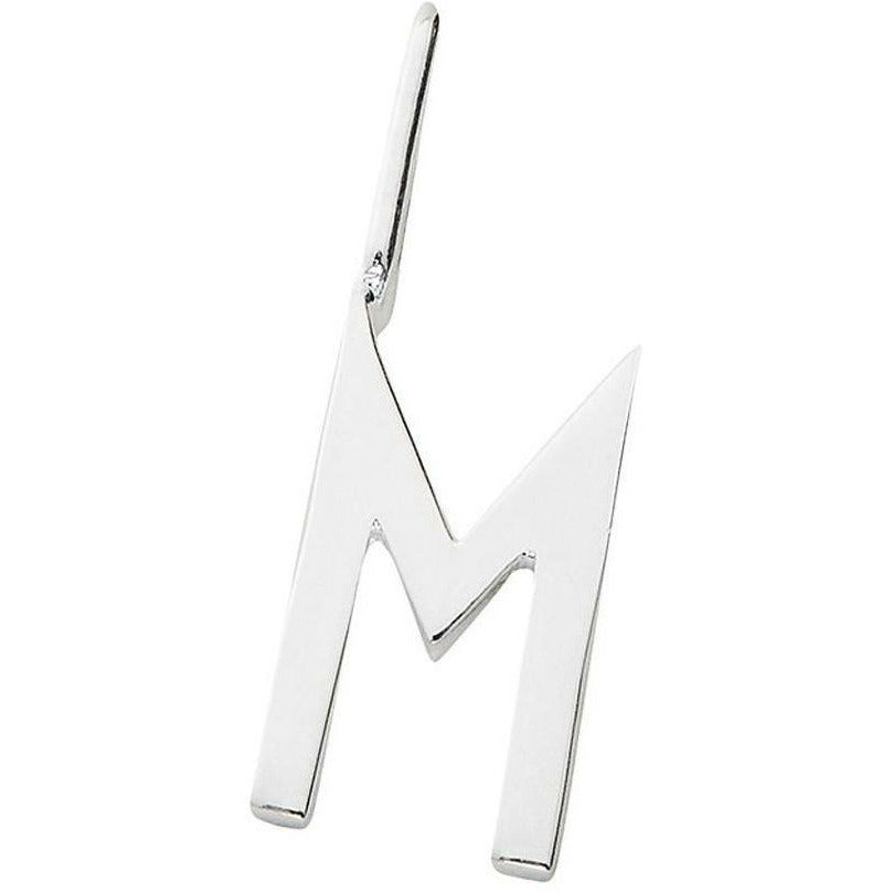 Listy projektowe litery wisior z 10 mm, srebrny, m