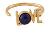 Listy projektowe Wielki Pierścień Love 18K Gold Plate, Lapis Lazuli Blue