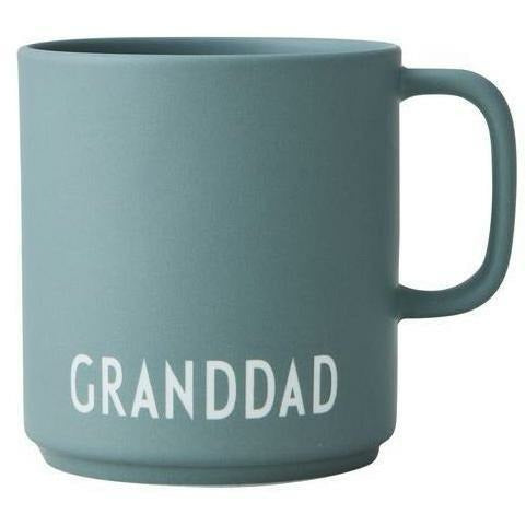 Design Letter's Favorite Mug With Handle Dusty Green, Grand Dad