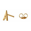 Listy projektowe kolczyki z literą, złotem, a