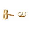 Listy projektowe kolczyki z literą, złotem, b