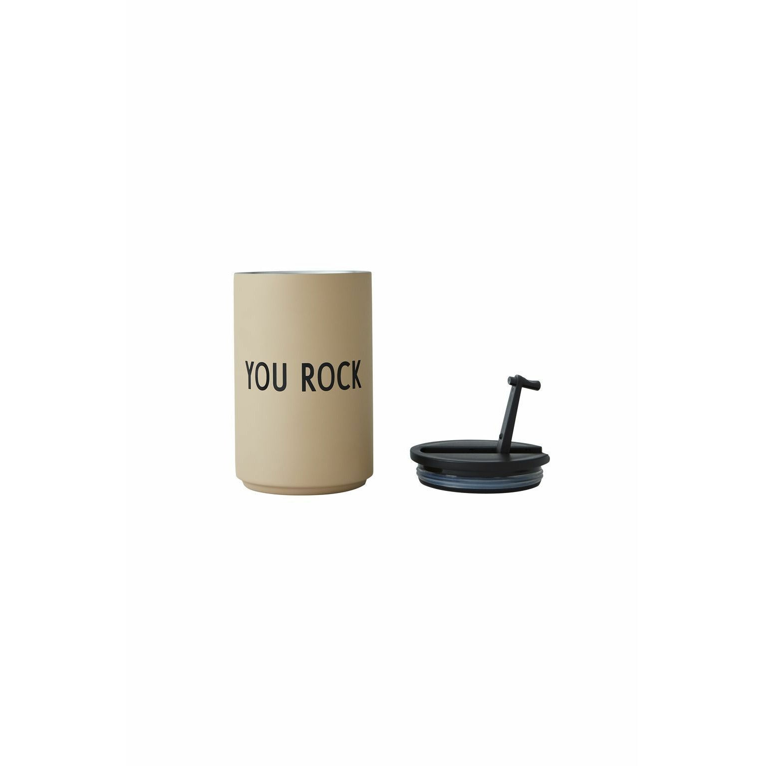 Design Letters Thermos/Insulating Cup Beige, You Rock