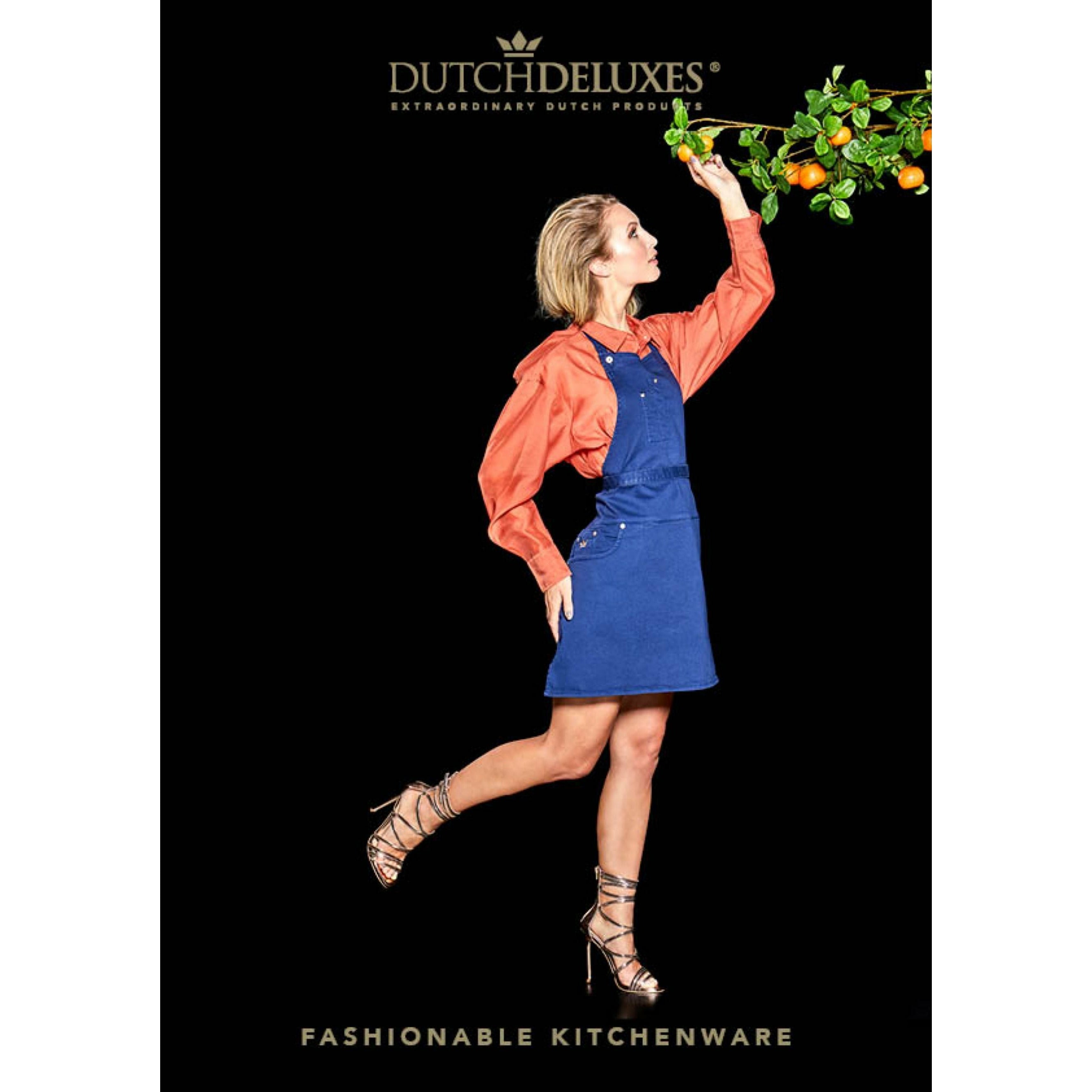 Dutchdeluxes Five Pocket Fartuch Slim Fit, Ciemnoniebieski