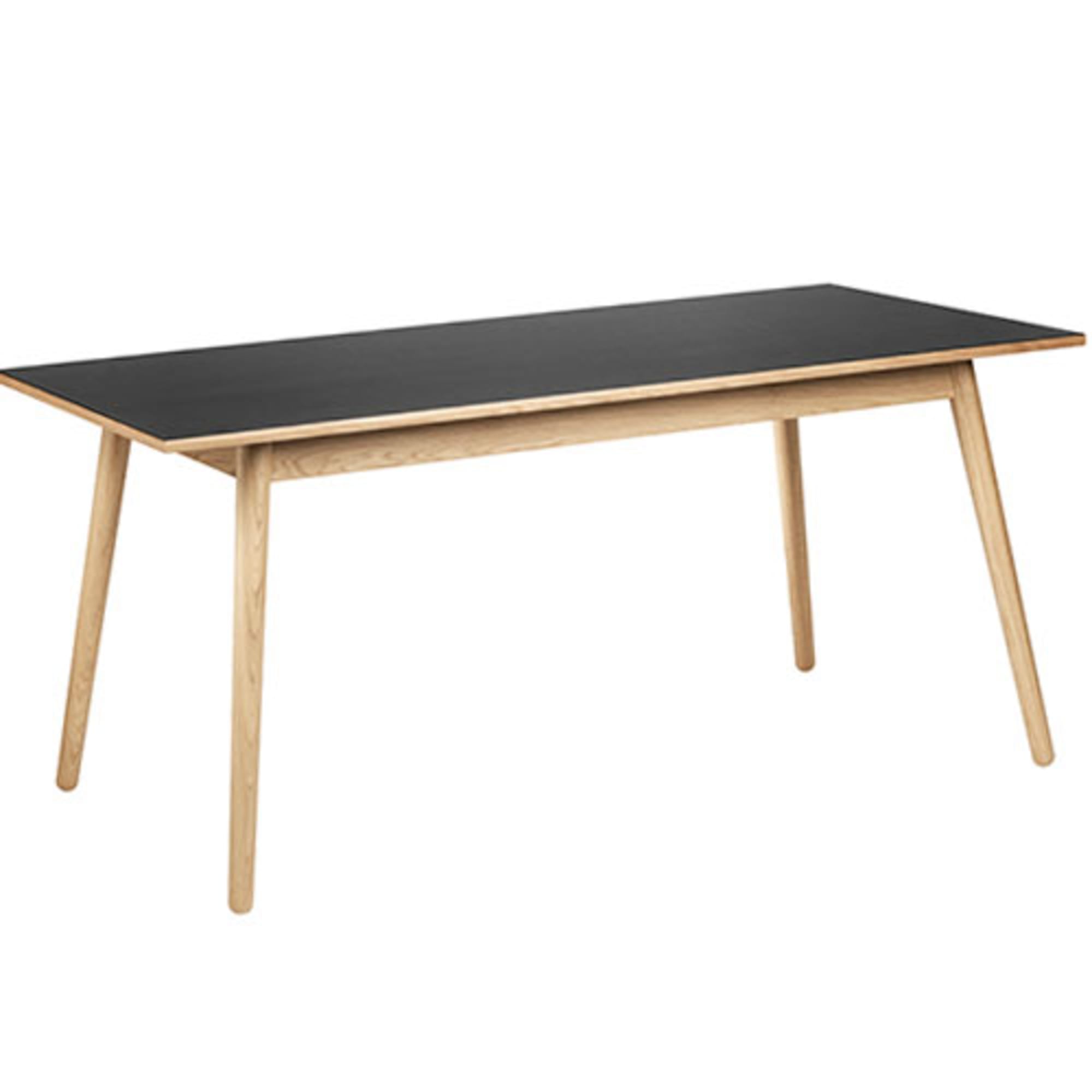 Fdb Møbler C35 C Dining Table For 8 Persons Oak, Black Linoleum Top, 95x220cm