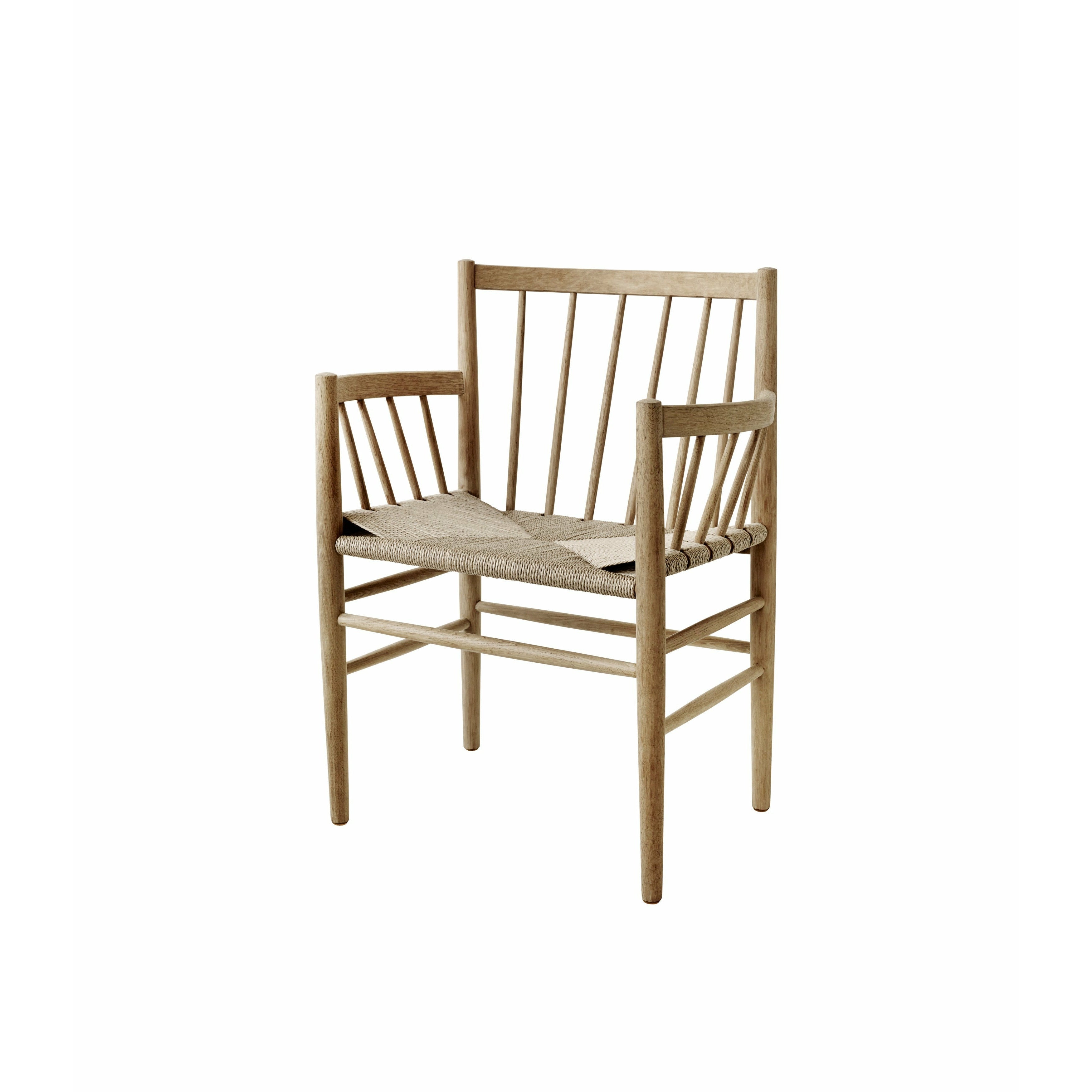 FDB Møbler J81 Krzesło jadalne z podłokietnikiem, naoliwiony dąb, naturalny wiklina