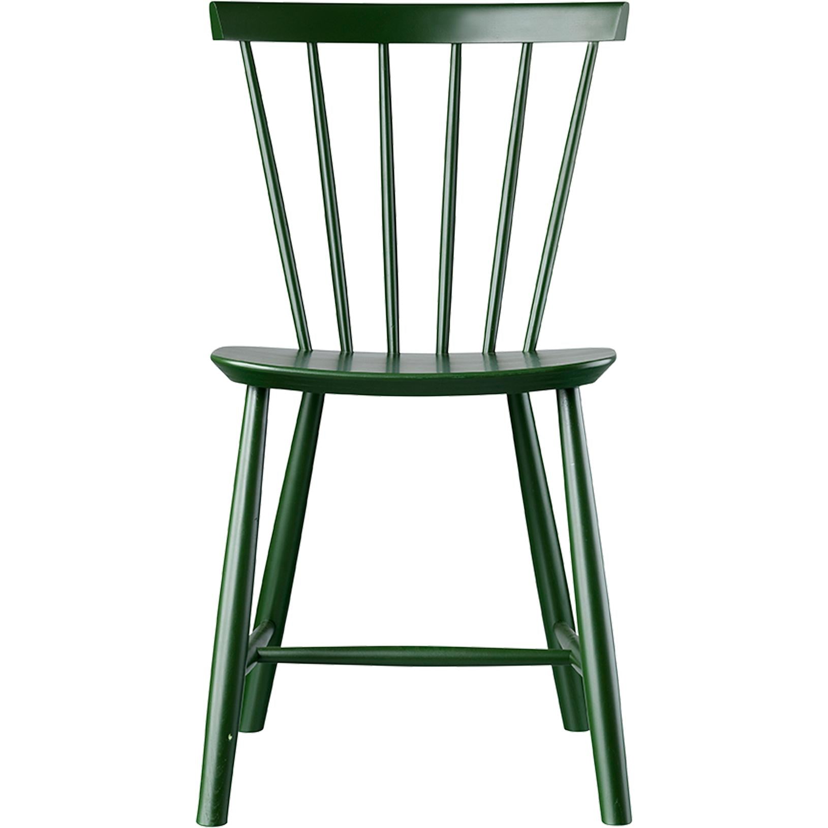 FDB Møbler Poul Volther J46 Dining krzesło buk, butelka zielona, ​​H 80 cm