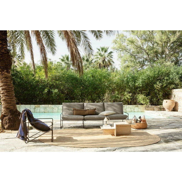 Ferm Living Desert 3 -osobowa sofa, czarny/ciemny piasek
