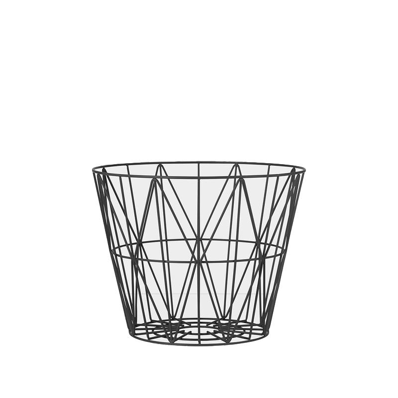 Ferm Living Gwinted Basket Black, Ø40cm