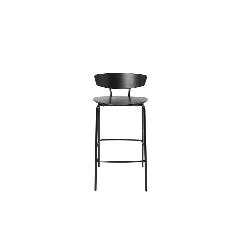 Ferm mieszka krzesło barowe Hermana czarne, niskie