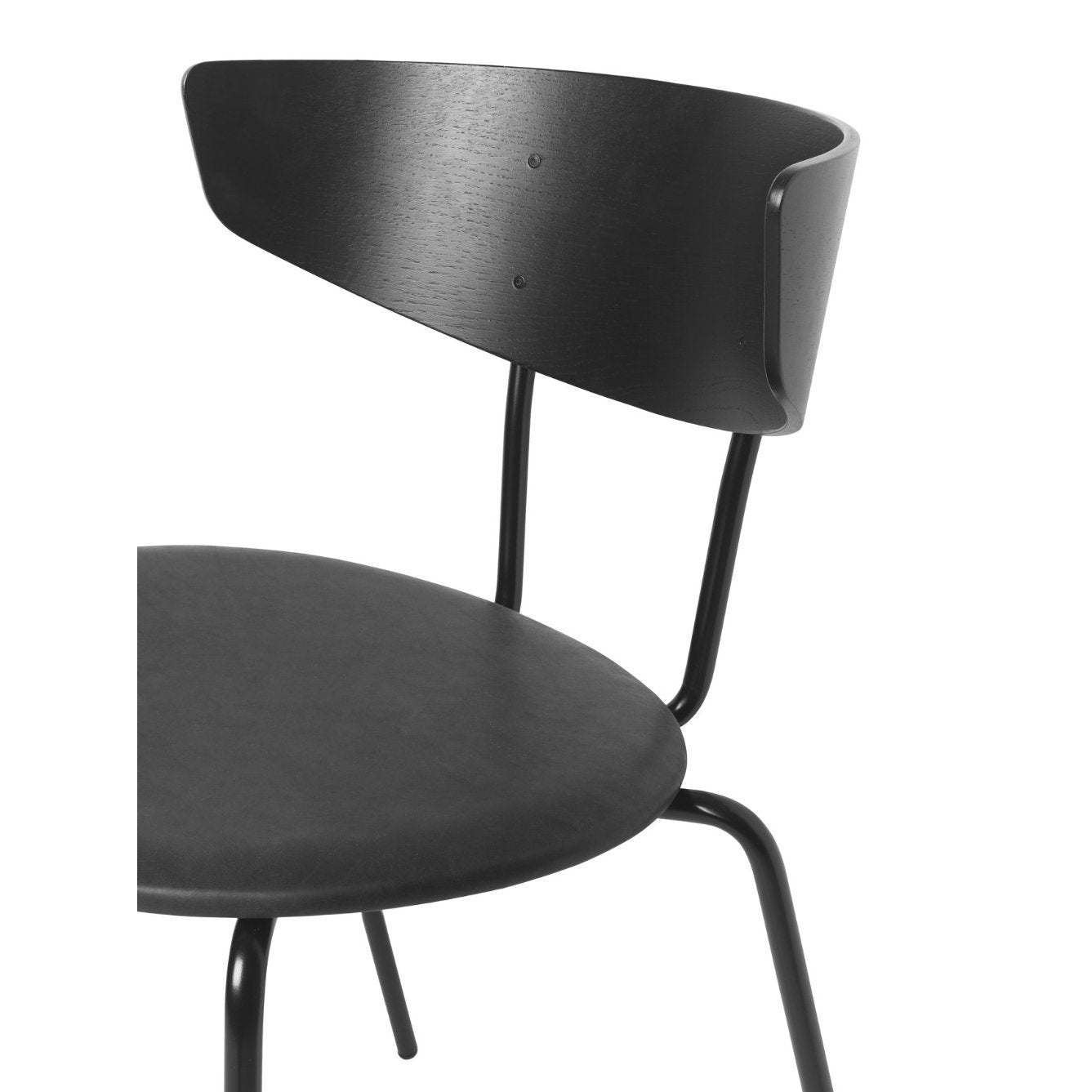 Krzesło Hermana, czarna/czarna skóra