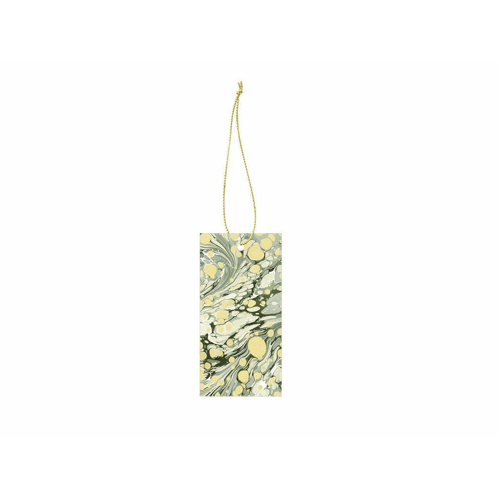 Ferm Living Marbling Gift Tag, zielony