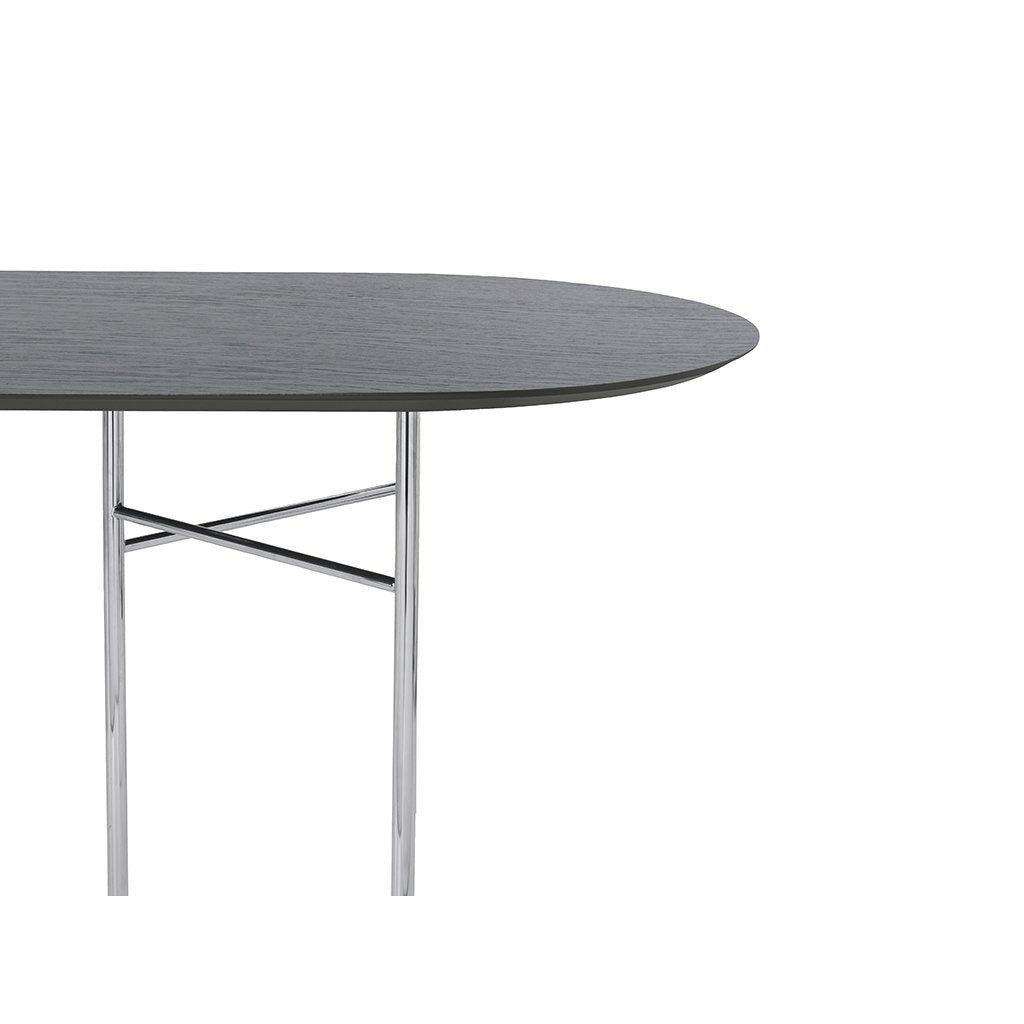 Ferm Living Mingle Table Top Oval 220 cm, fornir czarnego dębu
