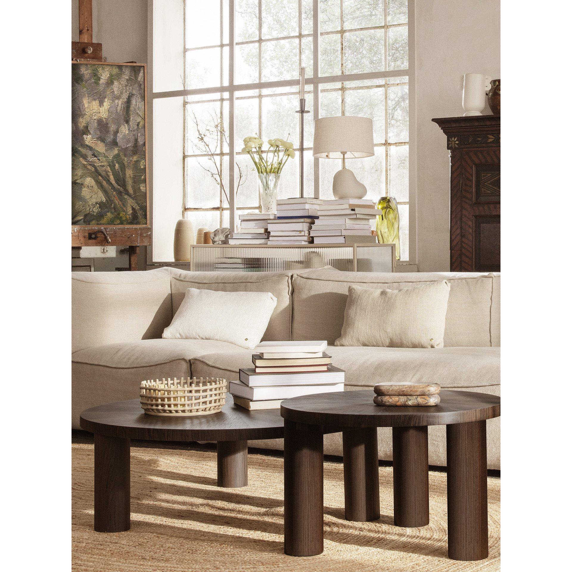 Ferm Living Post Coffee Table Smoked Oak Large, Lines