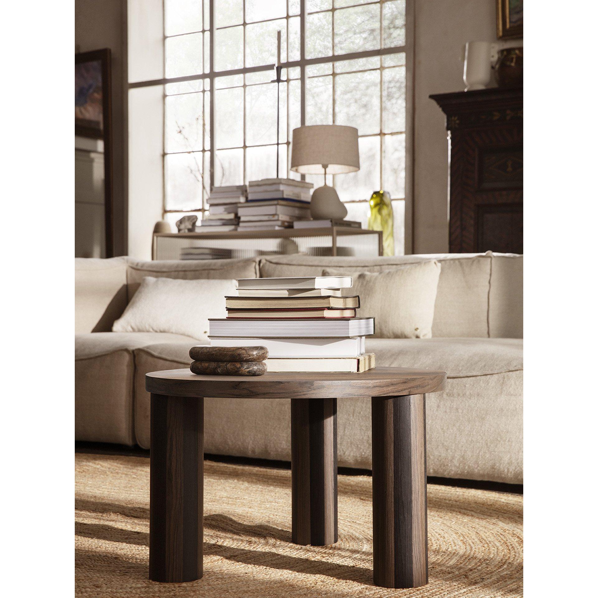 Ferm Living Post Coffee Table Smoked Oak Small, Lines
