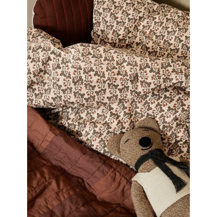 Ferm Living Truskawkowe łóżko pola lniane dorosły, 140x200 cm
