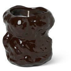 Ferm Living Tuck Pached Candle, Red Brown