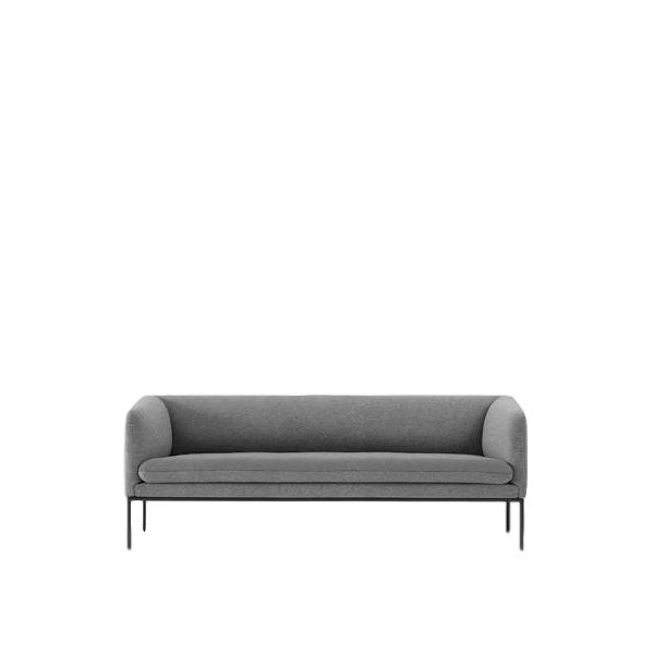 Ferm Living Turn Sofa 3 wełna, solidny jasnoszary