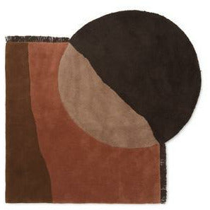 Ferm Living View Dywan, Red Brown
