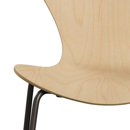 Fritz Hansen 3107 Krzesło niezapicerowane, brązowy brąz/klon klonowy naturalny