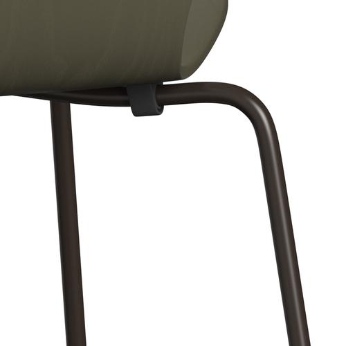 Fritz Hansen 3107 Krzesło niezapicerowane, brązowy brąz/barwiony popiół z oliwek
