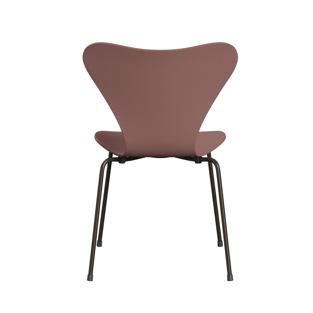 Fritz Hansen 3107 Krzesło niezapicerowane, brązowy brąz/lakierowana dzika róża