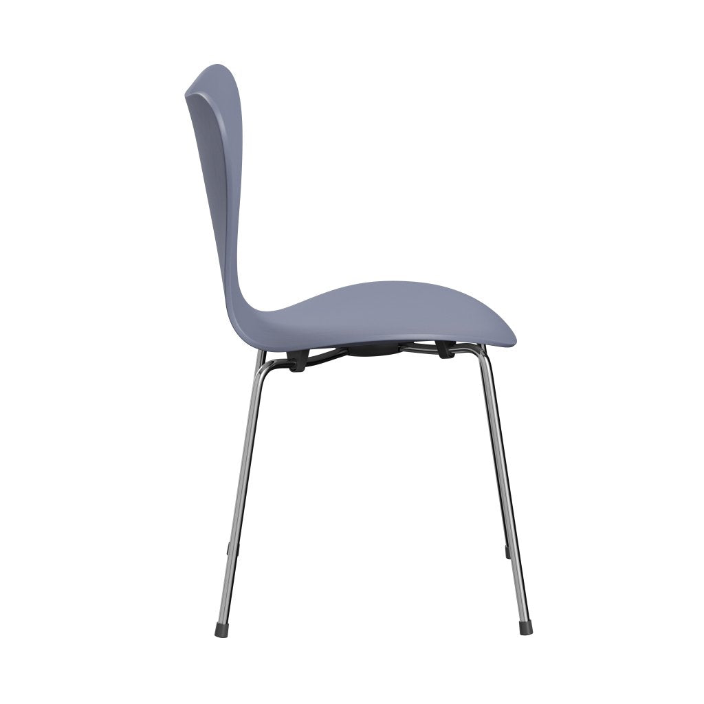 Fritz Hansen 3107 Krzesło niezapicerowane, chromowanie/barwiony popiołowy lawendowy niebieski