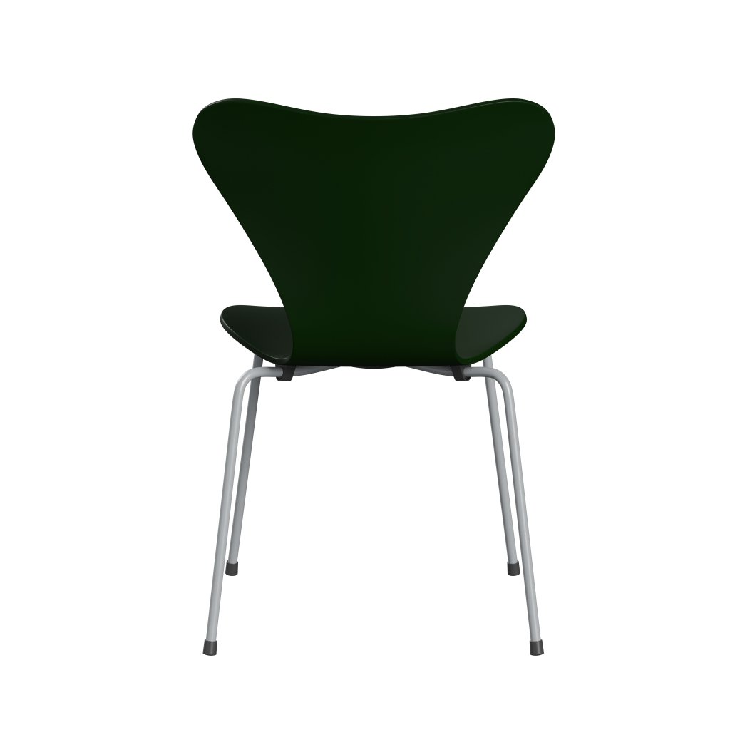 Fritz Hansen 3107 Krzesło niezapicerowane, srebrne szare/lakierowane wiecznie zielone