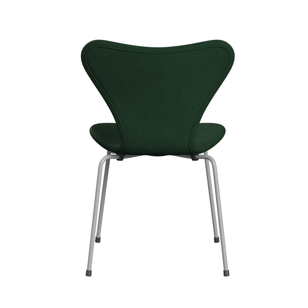 Fritz Hansen 3107 Krzesło pełna tapicerka, dziewięć szary/divina Dark Green (DIV876)