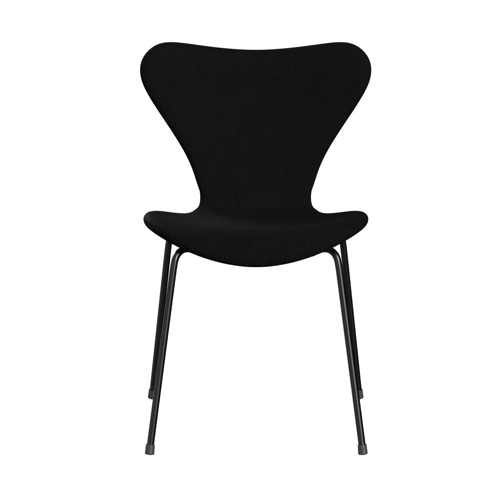 Fritz Hansen 3107 Krzesło pełna tapicerka, czarny/komfortowy czarny (C60009)