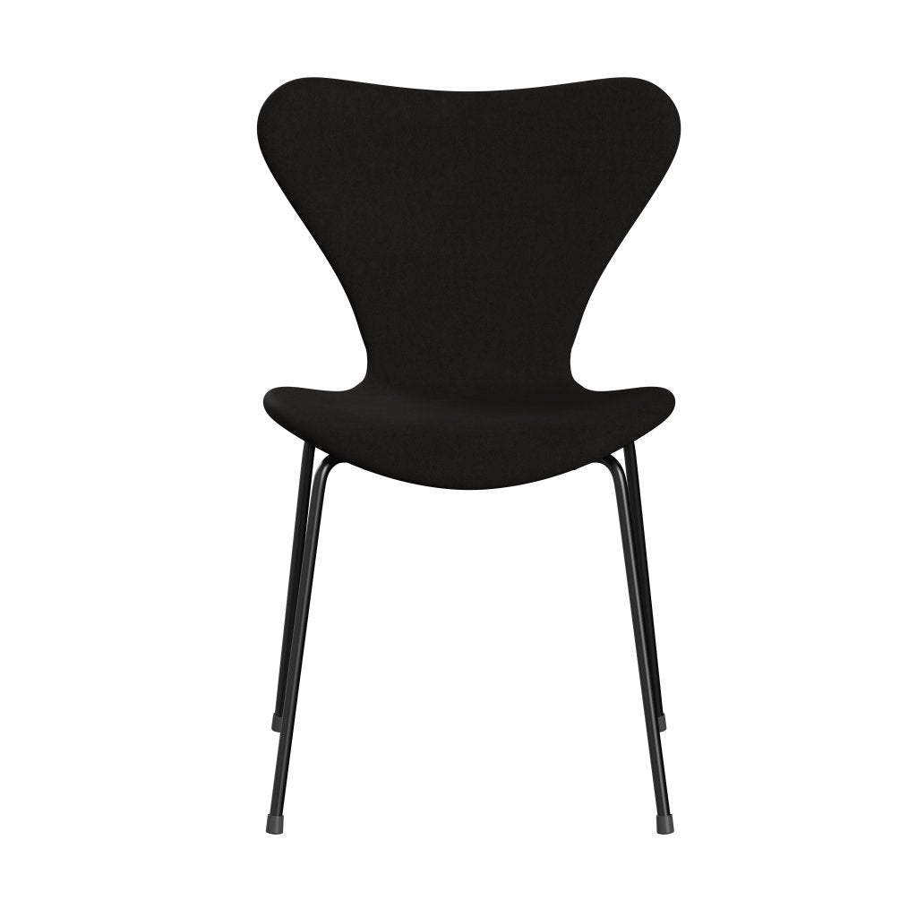 Fritz Hansen 3107 Krzesło pełna tapicerka, czarny/komfortowy czarny (C61013)