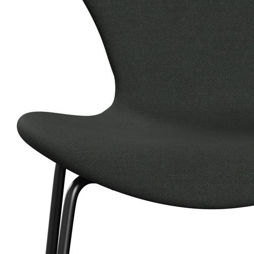 Fritz Hansen 3107 Krzesło pełne tapicerka, czarny/fiord czarny wielokolorowy