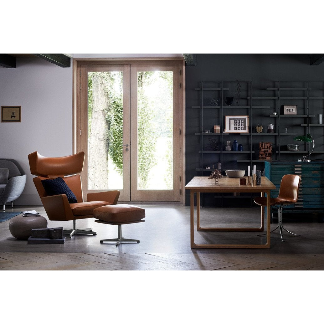 Fritz Hansen Pk9 Chair, Rustic Leather