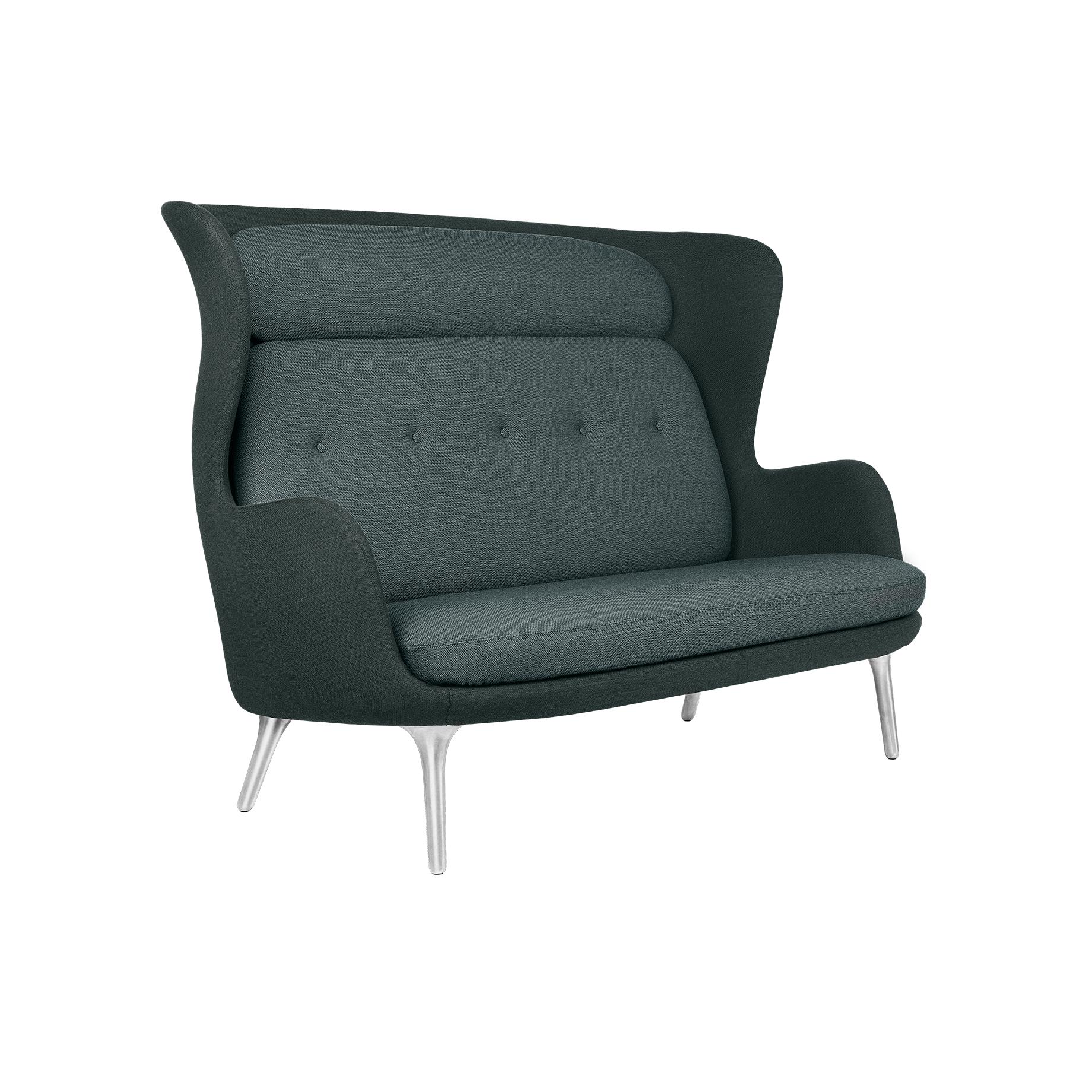 Fritz Hansen ro sofa aluminiowe nogi, Fiord Green